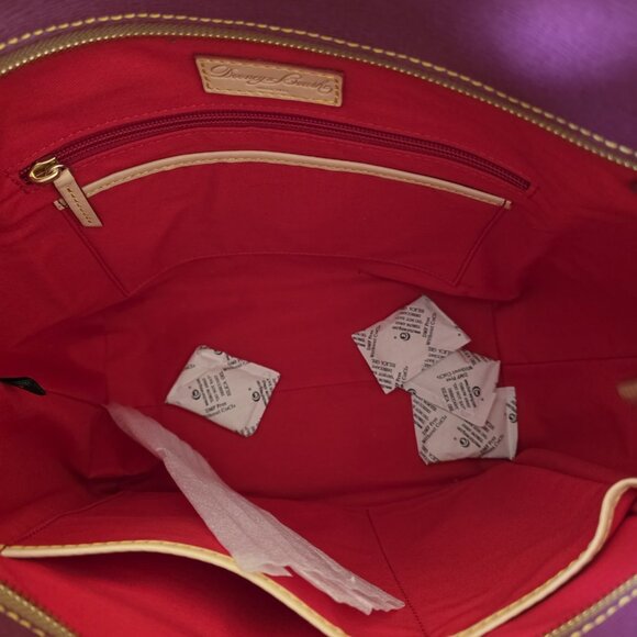 Dooney & Bourke Maddie Violet Quartz Shoulder Bag Saffiano Canvas Leather NWT - Picture 15 of 16